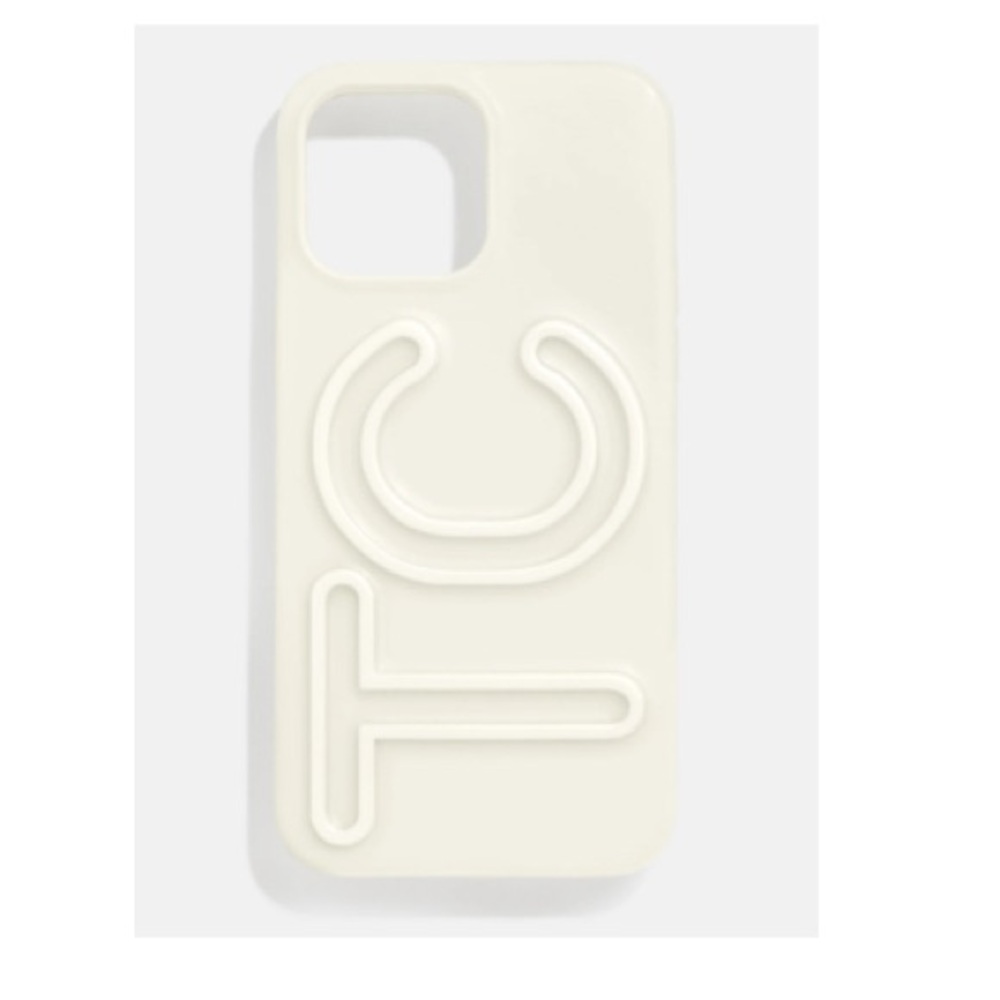 Bauble Bar Apple White iPhone 14 Case Fine Line Custom- ANP